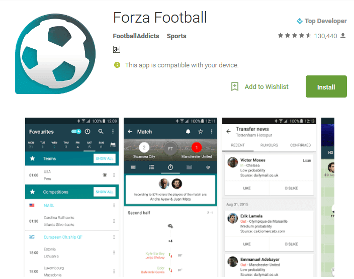 تحميل تطبيق Forza Football